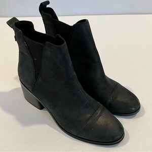 TOMS Esme Leather Boot, Black, Size 9